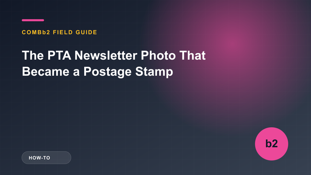 The PTA Newsletter Photo That Became a Postage Stamp The PTA Newsletter Photo That Became a Postage Stamp